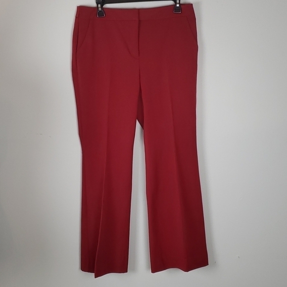 CHICO'S 1P Flare Career Dress Pants Cranberry EUC - Picture 8 of 15